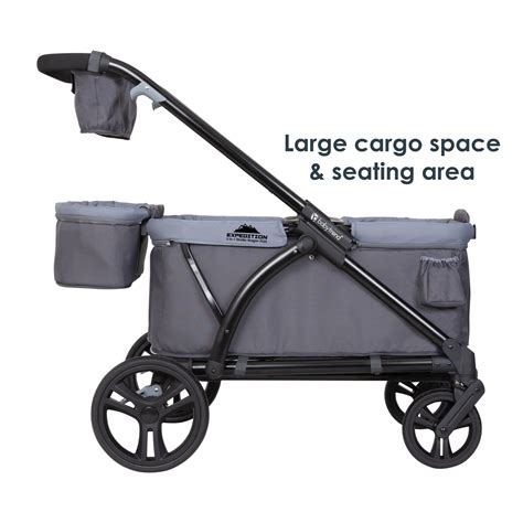 <strong>Jeep Deluxe Wrangler Stroller Wagon</strong> with Cooler Bag and Parent Organizer by Delta Children, Black/Green. . Expedition stroller wagon